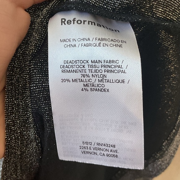 Reformation Jamen Knit Silver Metallic Sparkly Midi Dress Size Medium - Picture 11 of 15